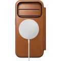 Etui z klapką Nomad Modern Leather Folio Horween Series do MagSafe, do iPhone 18 Pro / 17 Pro, jasnobrązowe (7/12)