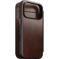 Etui z klapką Nomad Modern Leather Folio Horween Series do MagSafe, do iPhone 18 Pro / 17 Pro, rustykalne brązowe (1/13)