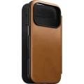 Etui z klapką Nomad Modern Leather Folio do MagSafe, do iPhone 18 Pro / 17 Pro, jasnobrązowe (1/9)