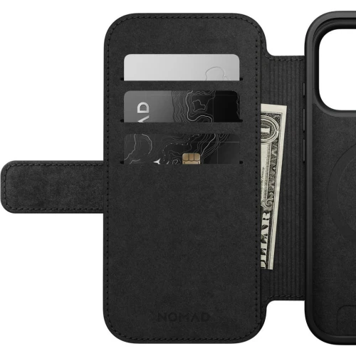 Etui z klapką Nomad Modern Leather Folio do MagSafe, do iPhone 18 Pro / 17 Pro, jasnobrązowe (9/9)