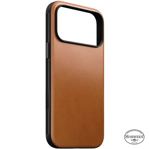 Etui z naturalnej skóry Nomad Modern Leather Case Horween Series do MagSafe do iPhone 18 Pro Max / 17 Pro Max, jasnobrązowe (6/9)
