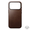 Etui z naturalnej skóry Nomad Modern Leather Case Horween Series do MagSafe do iPhone 18 Pro / 17 Pro, rustykalne brązowe (8/9)