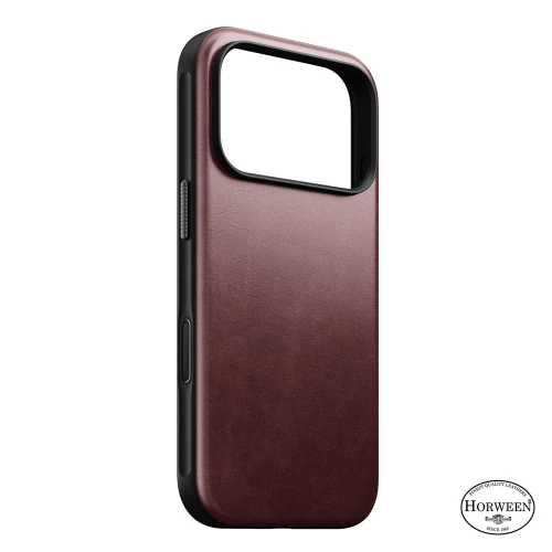 Etui z naturalnej skóry Nomad Modern Leather Case Horween Series do MagSafe do iPhone 18 Pro / 17 Pro, bordowe (6/9)