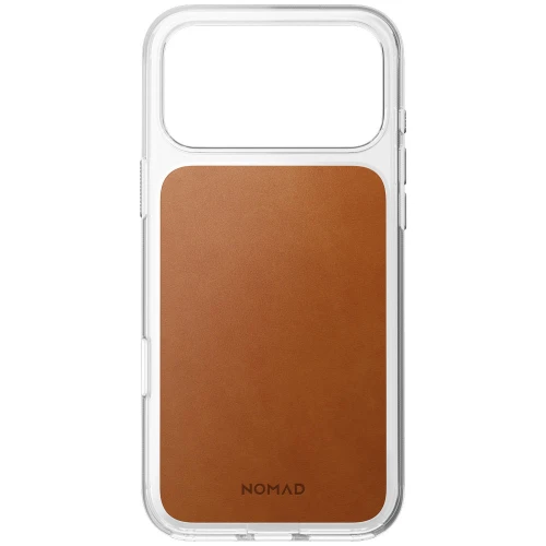 Etui z naturalnej skóry do iPhone 18 Pro Max / 17 Pro Max, Nomad Clear Leather Case Horween Series do MagSafe, przezroczysto-jasnobrązowe (2/9)