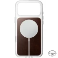 Etui z naturalnej skóry do iPhone 18 Pro Max / 17 Pro Max, Nomad Clear Leather Case Horween Series do MagSafe, przezroczysto-rustykalne brązowe (5/9)