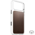 Etui z naturalnej skóry do iPhone 18 Pro Max / 17 Pro Max, Nomad Clear Leather Case Horween Series do MagSafe, przezroczysto-rustykalne brązowe (6/9)