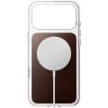 Etui z naturalnej skóry do iPhone 18 Pro Max / 17 Pro Max, Nomad Clear Leather Case Horween Series do MagSafe, przezroczysto-rustykalne brązowe (7/9)