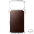 Etui z naturalnej skóry do iPhone 18 Pro Max / 17 Pro Max, Nomad Clear Leather Case Horween Series do MagSafe, przezroczysto-rustykalne brązowe (8/9)