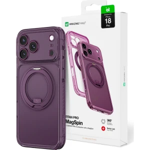 Etui AmazingThing Titan Pro Spin Lens do iPhone 18 Pro, fioletowe