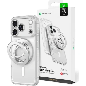Etui AmazingThing Titan Pro Lens Ring Set do iPhone 18 Pro, przezroczyste