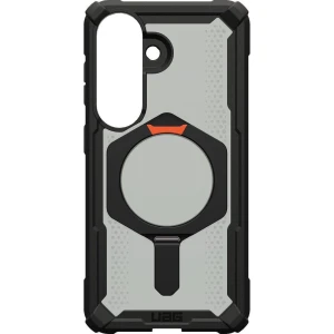 OUTLET: Etui pancerne UAG Plasma XTE Mag do MagSafe do Galaxy S26, półprzezroczysto-czarne z pomarańczowym elementem