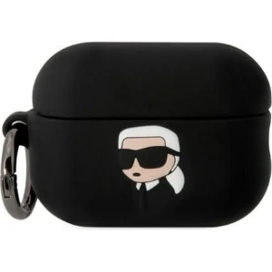 OUTLET: Etui Karl Lagerfeld Karl Head Silicone do AirPods Pro 2, czarne