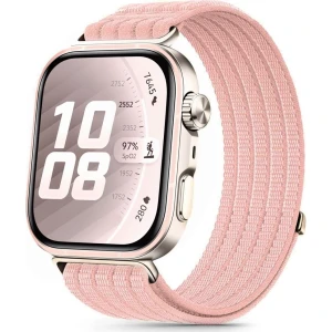 OUTLET: Pasek Tech-Protect Nylon do Huawei Watch Fit 5 / 5 Pro / 4 / 4 Pro / 3,  jasny różowy