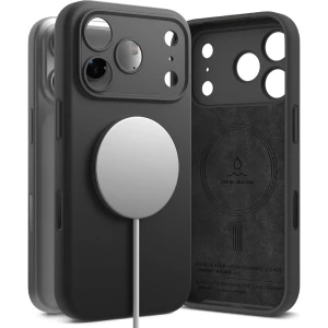 OUTLET: Etui Ringke Silicone Magnetic CC do MagSafe do iPhone 17 Pro, czarne