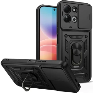 Etui z ringiem Tech-Protect Camshield Pro do Xiaomi Redmi 17 5G / 4G, czarne