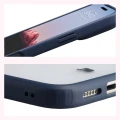 Etui + szkło hartowane Bizon Angelo Pack do iPhone 18 Pro Max / 17 Pro Max, półprzezroczyste z granatową ramką (5/8)