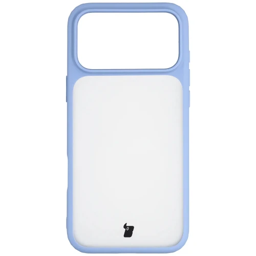 Etui + szkło hartowane Bizon Angelo Pack do iPhone 18 Pro Max / 17 Pro Max, półprzezroczyste z jasnoniebieską ramką (2/8)