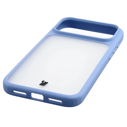 Etui + szkło hartowane Bizon Angelo Pack do iPhone 18 Pro Max / 17 Pro Max, półprzezroczyste z jasnoniebieską ramką (6/8)