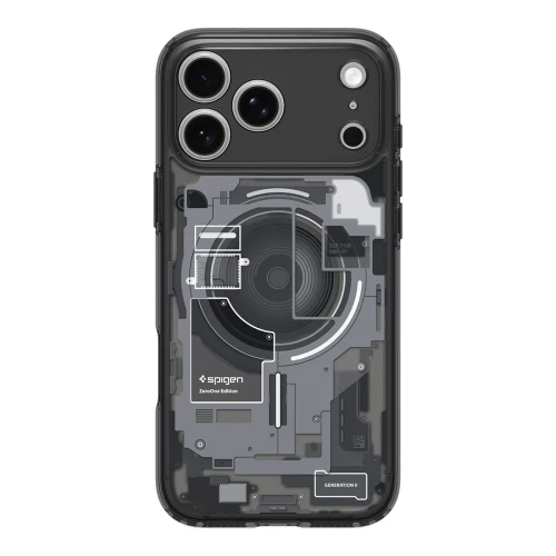 Etui Spigen Ultra Hybrid Mag do MagSafe do iPhone 18 Pro, przydymione-szare (Zero One) (10/14)