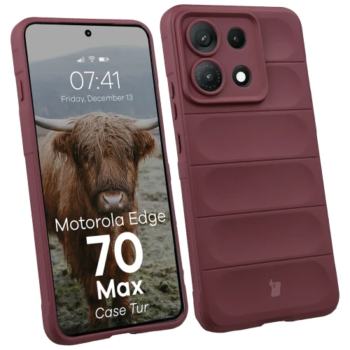 Pancerne etui Bizon Case Tur do Motorola Edge 70 Max, burgundowe (1/8)