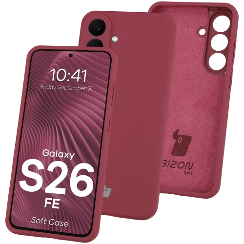 Silikonowe etui Bizon Soft Case do Galaxy S26 FE, ciemnofioletowe (1/7)