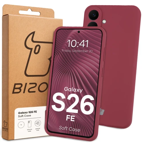 Silikonowe etui Bizon Soft Case do Galaxy S26 FE, ciemnofioletowe (7/7)