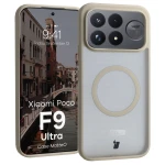 Etui z pierścieniem magnetycznym Bizon Case MatteO do Xiaomi POCO F9 Ultra, przydymione-beżowe