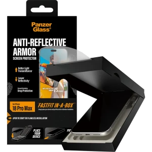 Szkło hartowane, antyrefleksyjne PanzerGlass Anti-reflective Armor Screen Protector do iPhone 18 Pro Max z aplikatorem FastFit