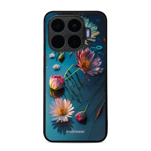 Etui ochronne do Xiaomi 17T, Mobiwear Glossy Case, niebiesko-kwieciste