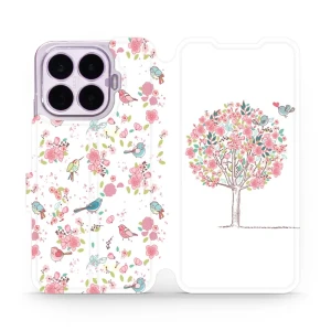 Etui z klapką do Xiaomi 17T Pro, Mobiwear Book, różowy gaj