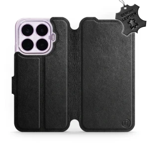 Etui z naturalnej skóry do Xiaomi 17T Pro, Mobiwear Leather, czarne