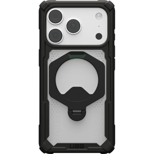 Etui pancerne z ringiem UAG Plasma XTE 360 do MagSafe do iPhone 18 Pro / 17 Pro, przezroczysto-czarne z zielonym elementem (3/15)