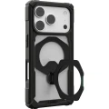 Etui pancerne z ringiem UAG Plasma XTE 360 do MagSafe do iPhone 18 Pro / 17 Pro, przezroczysto-czarne z zielonym elementem (5/15)
