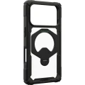 Etui pancerne z ringiem UAG Plasma XTE 360 do MagSafe do iPhone 18 Pro / 17 Pro, przezroczysto-czarne z zielonym elementem (14/15)