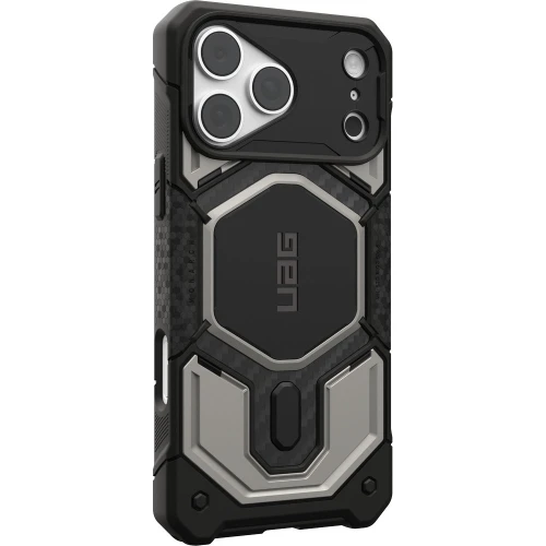 Etui pancerne UAG Monarch Pro do MagSafe do iPhone 18 Pro Max / 17 Pro Max, tytanowo-czarne z włóknem węglowym (3/16)
