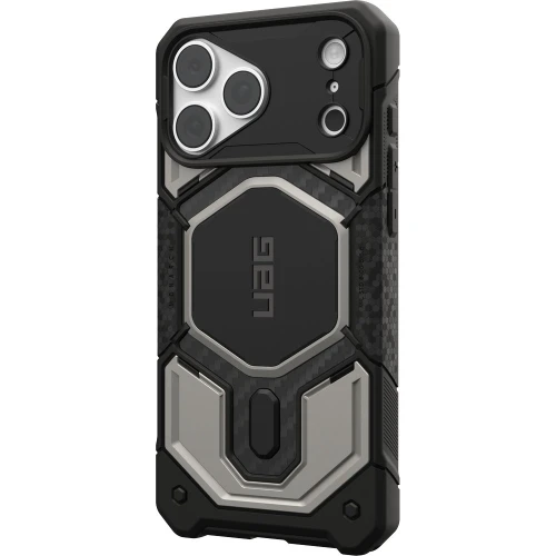 Etui pancerne UAG Monarch Pro do MagSafe do iPhone 18 Pro Max / 17 Pro Max, tytanowo-czarne z włóknem węglowym (6/16)