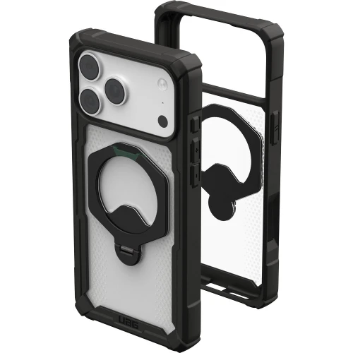 Etui pancerne z ringiem UAG Plasma XTE 360 do MagSafe do iPhone 18 Pro Max / 17 Pro Max, przezroczysto-czarne z zielonym elementem (9/15)