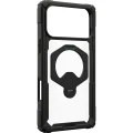 Etui pancerne z ringiem UAG Plasma XTE 360 do MagSafe do iPhone 18 Pro Max / 17 Pro Max, przezroczysto-czarne z zielonym elementem (14/15)
