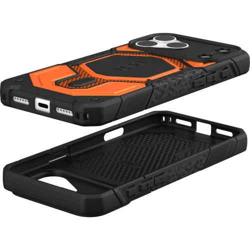 Etui pancerne UAG Monarch Pro Kevlar do MagSafe do iPhone 18 Pro Max / 17 Pro Max, pomarańczowo-czarne z kevlarem (7/16)