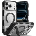 Etui z podstawką Ringke UX Magnetic do MagSafe do iPhone 18 Pro Max / 17 Pro Max, przezroczysto-czarne (1/9)