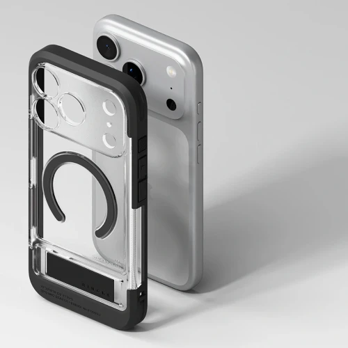 Etui z podstawką Ringke UX Magnetic do MagSafe do iPhone 18 Pro Max / 17 Pro Max, przezroczysto-czarne (8/9)