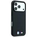 Etui BMW M Blue Perfo Metal Logo MagSafe do iPhone 18 Pro Max / 17 Pro Max, czarne (4/8)