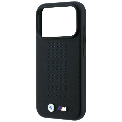 Etui BMW M Blue Perfo Metal Logo MagSafe do iPhone 18 Pro Max / 17 Pro Max, czarne (6/8)