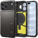 Etui Spigen Tough Armor T Mag (CC) do MagSafe do iPhone 18 Pro Max, szaro-czarne
