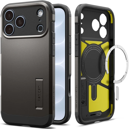 Etui Spigen Tough Armor T Mag (CC) do MagSafe do iPhone 18 Pro Max, szaro-czarne (7/16)