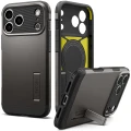 Etui Spigen Tough Armor T Mag (CC) do MagSafe do iPhone 18 Pro Max, szaro-czarne (10/16)