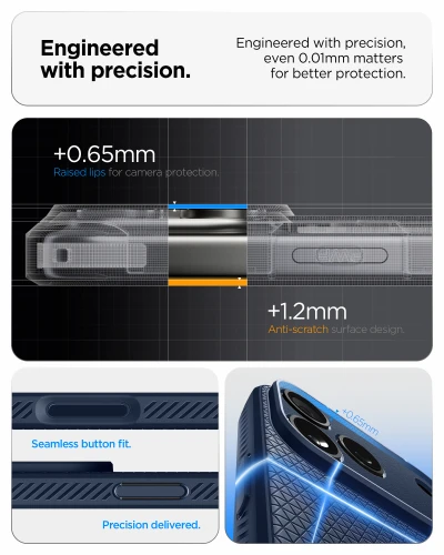 Etui Spigen Liquid Air do iPhone 18 Pro Max, granatowe (2/14)