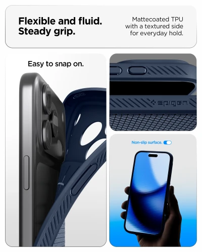 Etui Spigen Liquid Air do iPhone 18 Pro Max, granatowe (4/14)