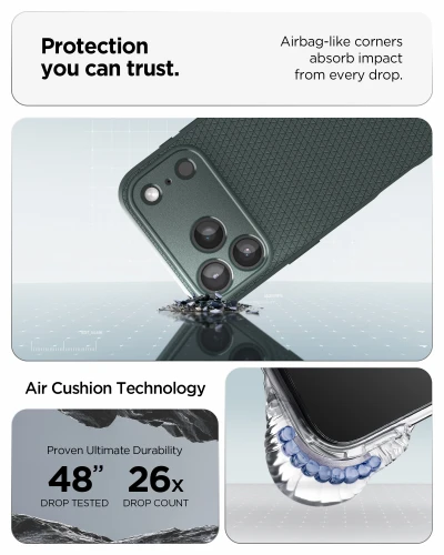 Etui Spigen Liquid Air do iPhone 18 Pro Max, zielone (5/14)