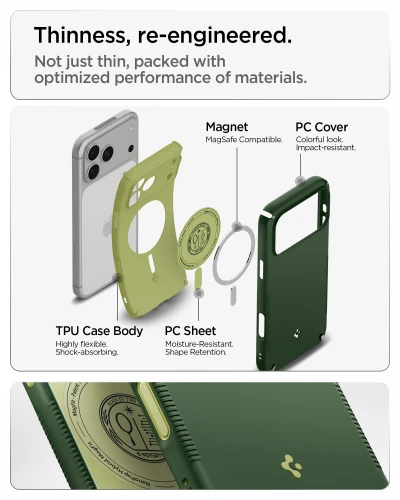 Etui Spigen Nano Pop Hybrid Mag do MagSafe do iPhone 18 Pro Max, zielone (2/16)